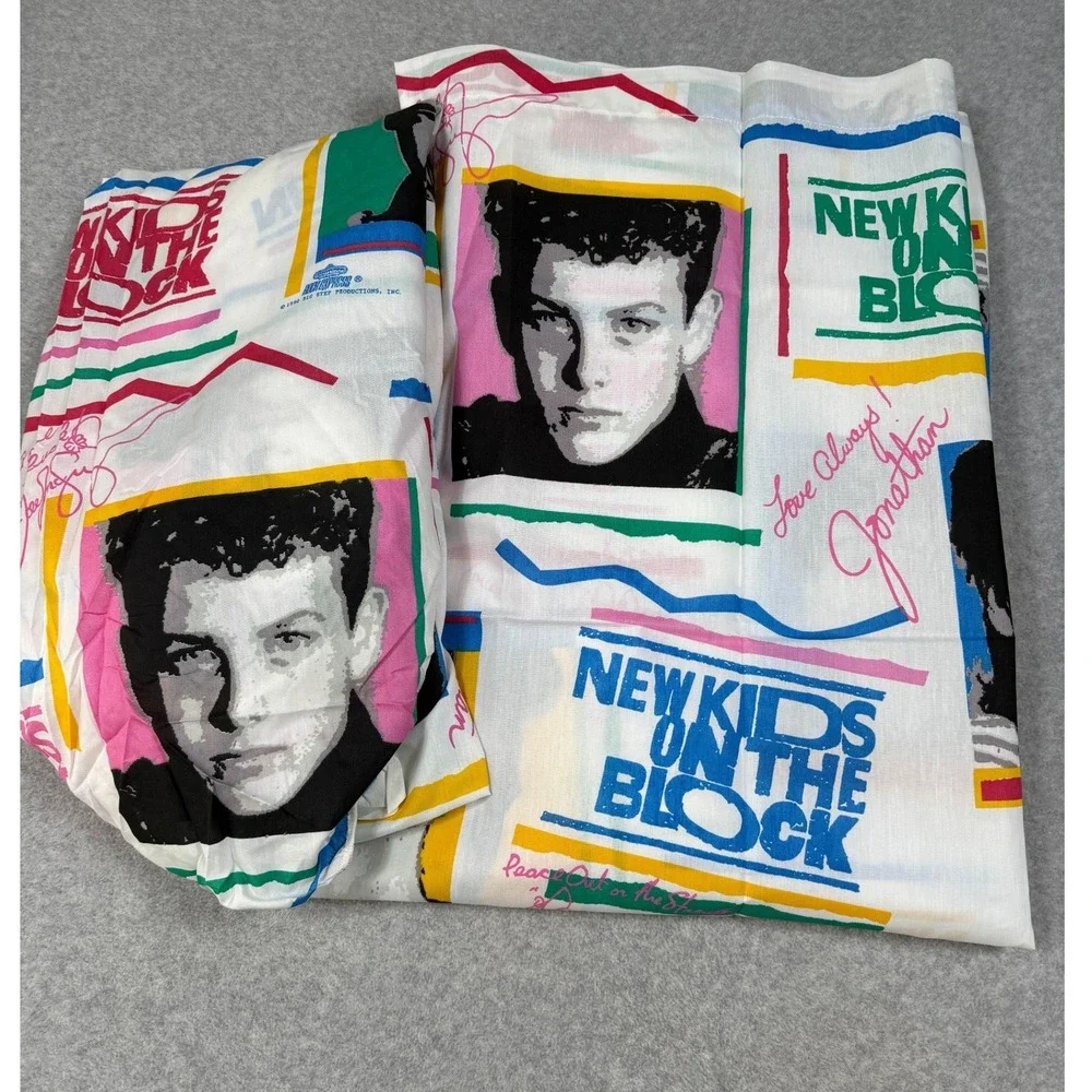 Vintage New Kids On The Block Twin Sheet Set 90s 2 Piece